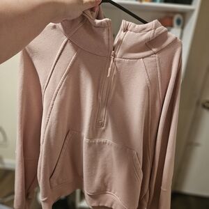 Women's Pink Half-Zip Hoodie